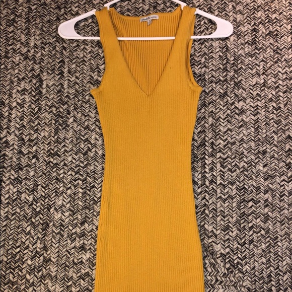 Charlotte Russe Dresses & Skirts - Mustard yellow bodycon ribbed dress